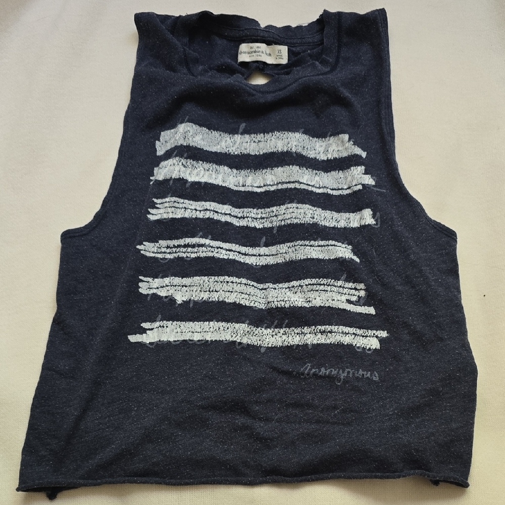 Abercrombie & Fitch Navy Blue Crop Top